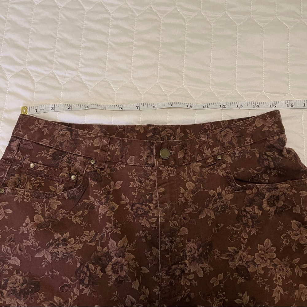 Vintage Ralph Lauren Brown Floral Pants Size 12 - Picture 3 of 5